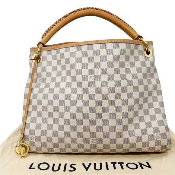 Louis Vuitton  Artsy MM Damier Azur Hobo Bag White - Picture 3 of 16